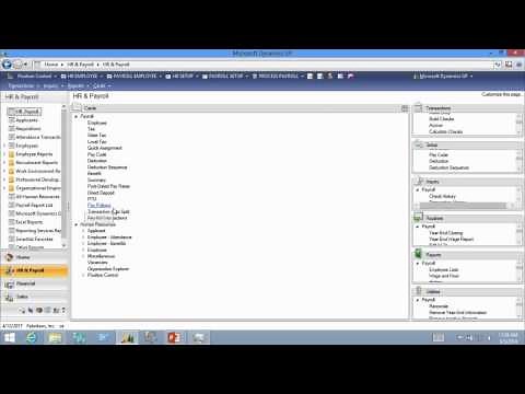 HR and Payroll in Microsoft Dynamics GP 2013: (02) Employee Setup for HR and Payroll