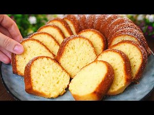 Lemon cake in 5 minutes! Simple and very tasty!