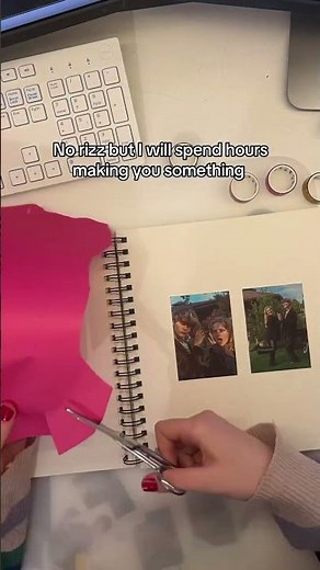 Making a one year anniversary scrapbook #diy #anniversary gift #diygift