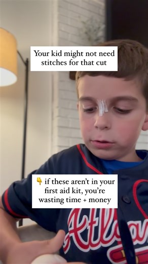 Steri strips: the under utilized tool that all parents should have in your would care kit. No copay, No pain. ➡️ Steri Strips work beautifully for the right kind of cut. They usually stay on for 5–7 days, then fall off on their own. Easy. Painless. No return visit for removal. ➡️ Look like little stickers that “zip” the skin together ➡️ Great for small, shallow, straight cuts (like on the forehead or chin) for wounds that edges are together at rest (not gaping) ➡️ No needles or numbing medicine 