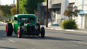 Loud Cadillac powered classic Ford ratrod shakes the street