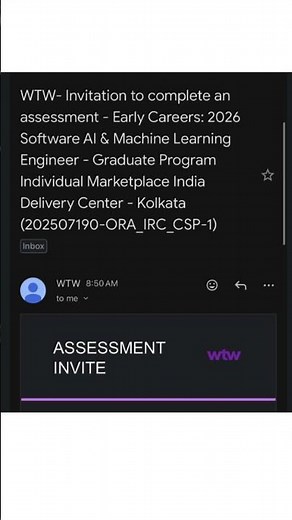 WTW Early Careers 2026 | Assessment Invitation for Graduate Program #jobalert