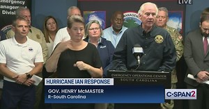 South Carolina Governor McMaster Briefing on Hurricane Ian