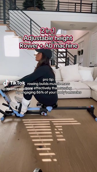 Effective Home Workout with Rower and Ab Machine