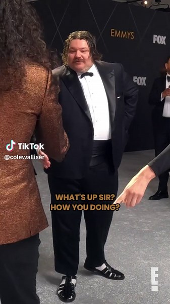 ALL THE VIBES WITH MATTY MATHESON! You can tell off the jump Matty is just good energy all around. Was stoked to have him back this year at the Emmy’s and honestly I’m a big fan of the GlamBOT sunglasses pull move lol. Also still reiterating I love The Bear #mattymatheson #colewalliser #glambotbts #livefrome #thebear #emmys @E! Entertainment @E! News @MATTY MATHESON