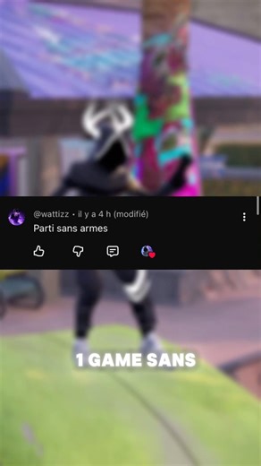 Faire une game sans arme 😎 #abonnetoi #fortnite #100kvews #gaming #viralvideo #shorts #nootax