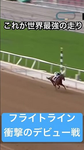 フライトライン衝撃のデビュー戦。1戦目メイダン (未勝利)1:08:7/13 1/4馬身 #フライトライン#Flightline #競馬 #世界最強 #最強馬