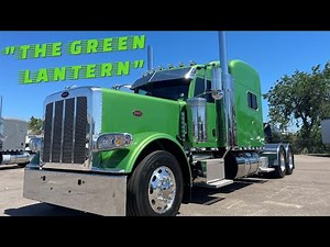 Custom VIPER GREEN 2022 Peterbilt 389 Sleeper!