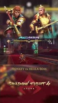 shadow fight 4 arena | MONKEY vs HELGA BOSS epic fight #shadowfight4