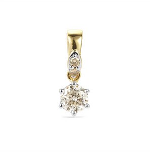 Argyle Diamond Pendant with Champagne Diamond in 9K Gold 0.34ct