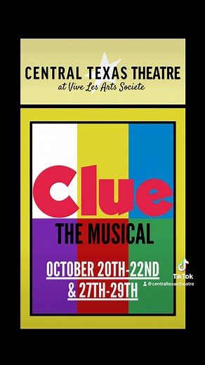 #MeetTheCrew of Clue: The Musical at Central Texas Theatre! 🔎 Clue: The Musical runs October 20th-22nd and 27th-29th! Tickets 🎟️: https://www.showpass.com/cluethemusical/ #musical #musicaltheatre #clue #cluethemusical #murdermystery #theatre #theatrekid #centraltexas #killeen #centraltexastheatre #fyp | Central Texas Theatre at Vive Les Arts Societe