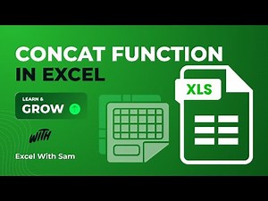 Master the CONCAT Function in Excel | Merge Text Like a Pro!