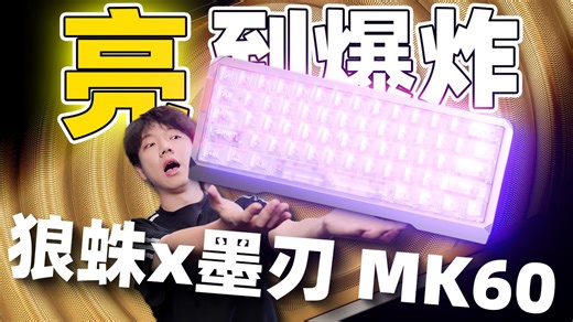 【肚子饱饱】双子星+双灯位！？手爽了眼瞎了！狼蛛x墨刃 MK60磁轴键盘