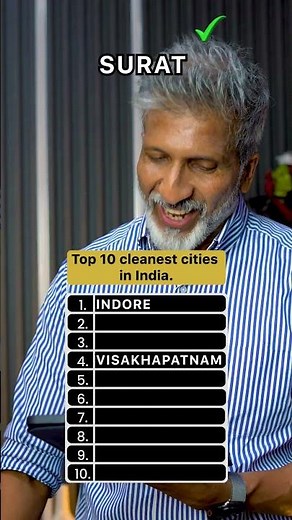 Top 10 Cleanest Cities in India #shortsfeed #top10