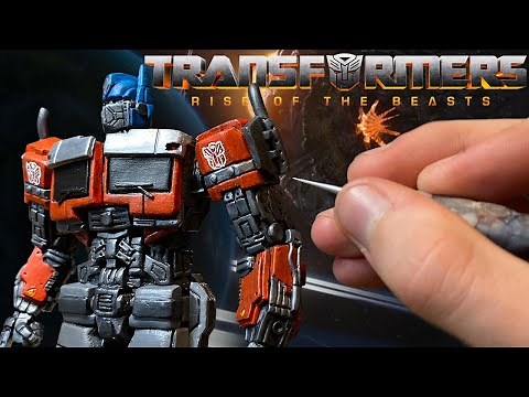 Sculpting Optimus Prime from the upcoming movie Transformers Rise Of The Beasts, polymer clay.