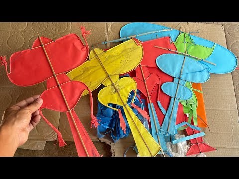 A small kite flies in the sky - Kite flying test