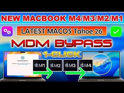 💻😍New MacOS Tahoe 26 MDM Bypass Macbook Pro/Air M4/M3/M2/M1|Fix Remote Device Management Lock 2025