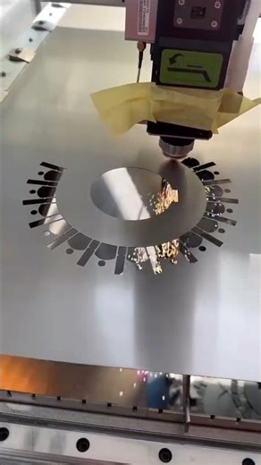 Laser Cutting Machine in Action - Precision Metal Sheet Fabrication Process