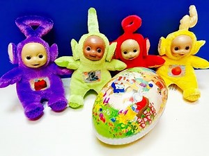 Teletubbies GIANT surprise Easter Egg Po, Laa Laa, Dipsy and Tinky Winky