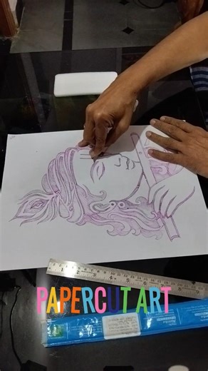 sri krishna#papercut art #art