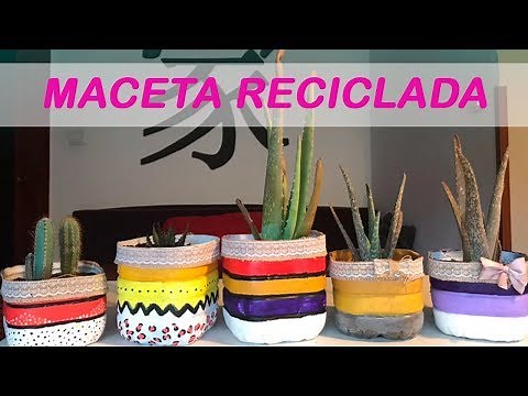 MACETAS RECICLADAS CON BOTELLAS DE PLÁSTICO