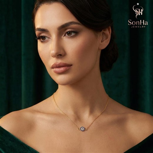 Evil Eye Necklace With Blue Evil Eye Stone, Evil Eye Charm Jewelry Gift for My Mother,minimal Protection Jewelry, Dainty Protection Jewelry - Etsy