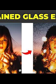 How to transform photos into stained glass effect - Photoshop Tutorial