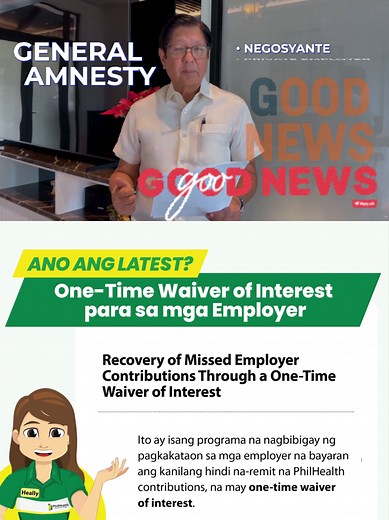 PhilHealth One-Time Interest Waiver for Employers and Members