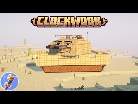 QUAD cannon TANK in Clockwork | Create Mod | Create mod