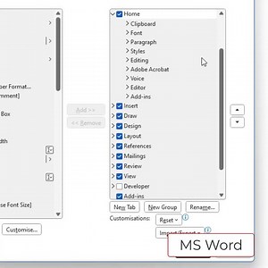 MS Word Enable Developers Tab