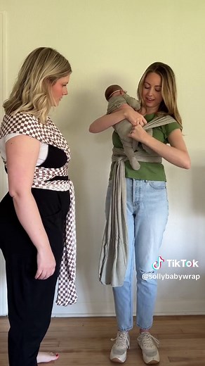 First-Time Mama Friend: Solly Baby Wrap Tutorial POV
