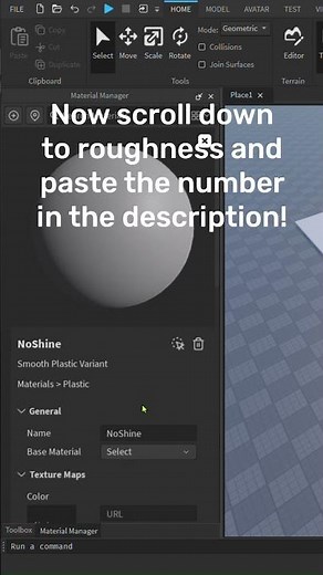 How to remove the shine on Parts! (roblox studio)