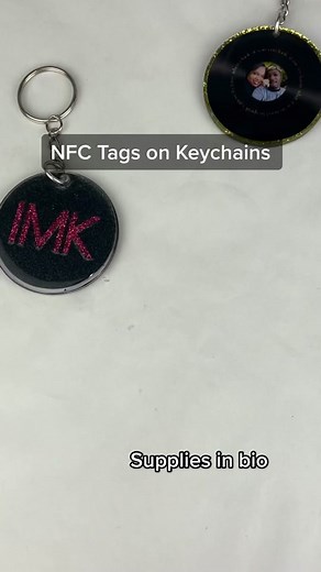 A new twist on keychains with NFC stickers. #crafthacksiwishiknew #acrylickeychain #keychaintutorial