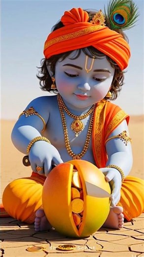 Krishna’s Gold vs Ganesha’s Silver! 🥭🐘 The Divine Miracle ✨ #Shorts #Krishna #Ganesha #Hanuman