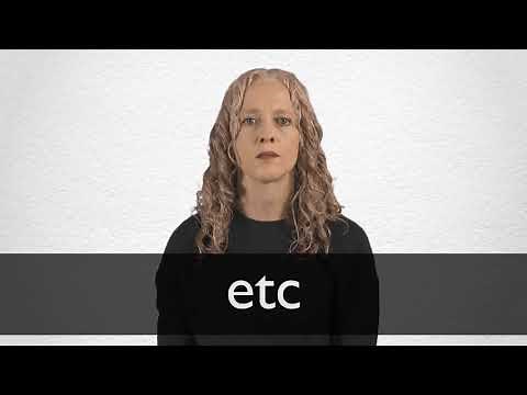 How to pronounce ETC in British English