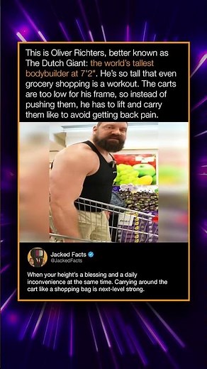 This is Oliver Richters, better known as The Dutch Giant: the world's tallest bodybuilder