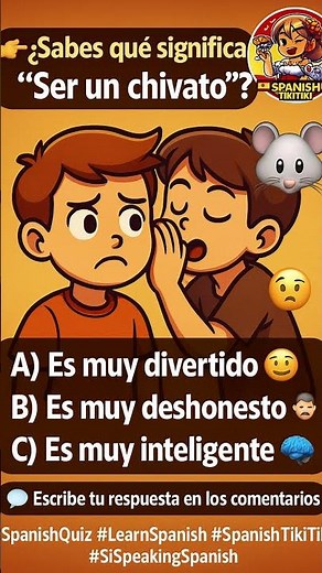 👉 What does “Ser un chivato” mean in Spanish? 🐭 | Learn Real Spanish Expressions 🇪🇸