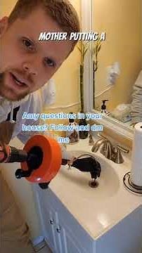 How to snake a drain without removing the trap. #handyman #viral #plumbing