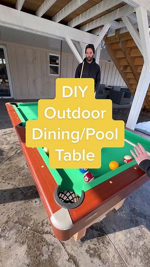 Talk about a pool party 😏🎱 #backyardprojects #outdoorfun