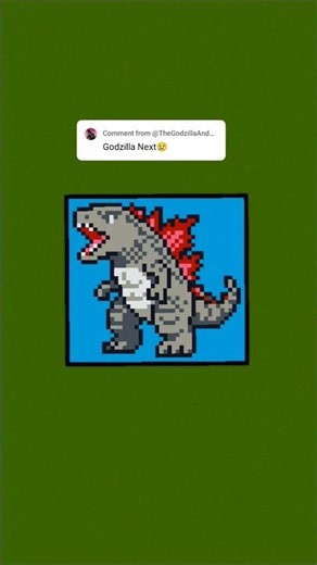 Godzilla Pixel Art #minecraft #shorts