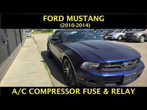 Ford Mustang -A/C COMPRESSOR FUSE & RELAY LOCATION (2010 - 2014)