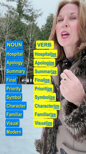 Nouns become verbs with IZE | JForrest English