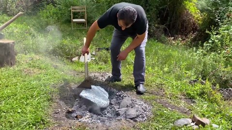 Slow-Roasting a Whole Lamb Leg in the Ground