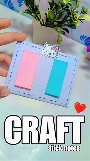 Hello Kitty Sticky Notes Organizer ✨Simple Desk Craft