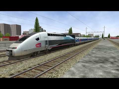 SNCF TGV POS 4402 Departing in Open Rails 18th Anniversary