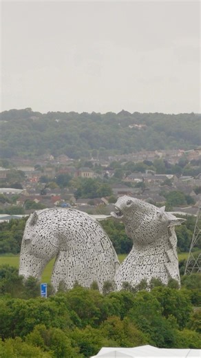 The magnificent Kelpies in Falkirk 😊🐴🐴 #kelpies #thekelpies #falkirk #visitfalkirk #scotland #VisitScotland | Scotdrone