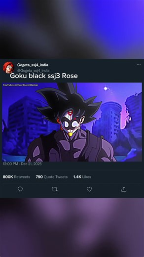 Transformation That Scared Even Beerus! SSJ3 Rosé Goku Black #goku #anime #shorts