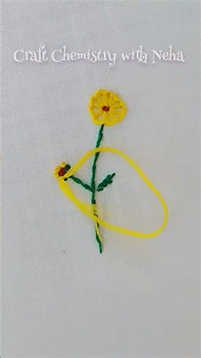 Sunflower.🌻#embroidery #shorts #shortsfeed