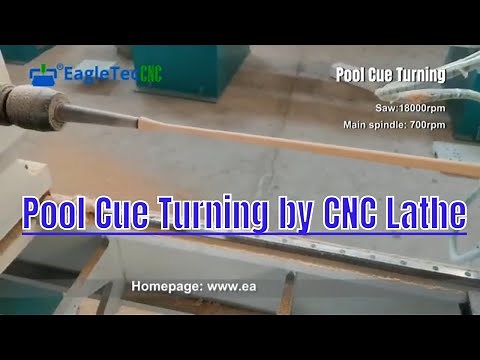 Discover how a pool cue / billiard stick is turned by a CNC Woodturning Lathe built by EagleTec-CNC