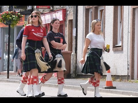 Dufftown Highland Games 2024, pipe and drums, bagpipes